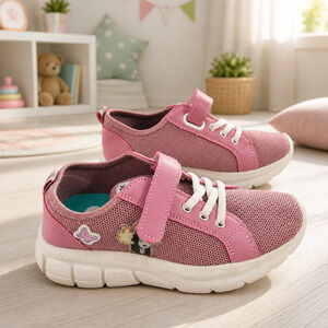 NWOB Fashion Big Girl Hook and loop Sneakers Size EU35 US 3Y